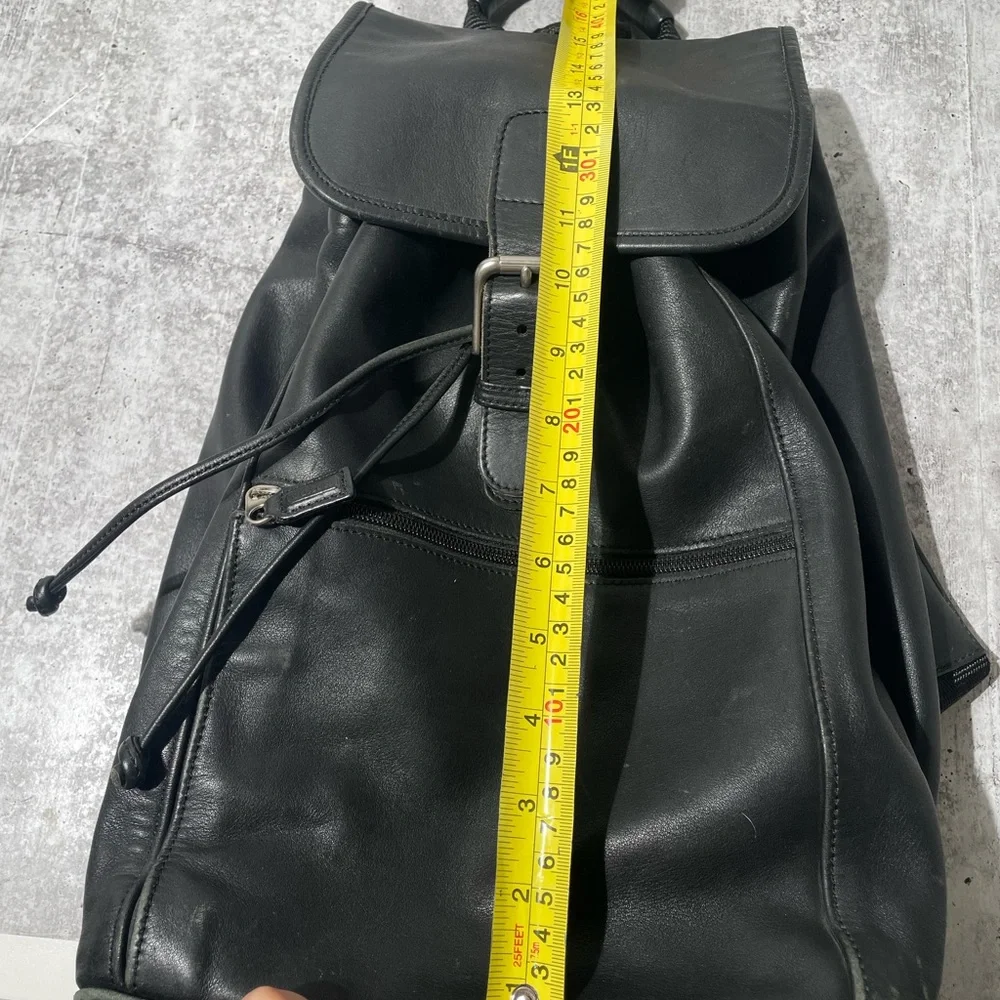 VTG COACH black leather XL BACKPACK 0529 - Picture 16 of 16